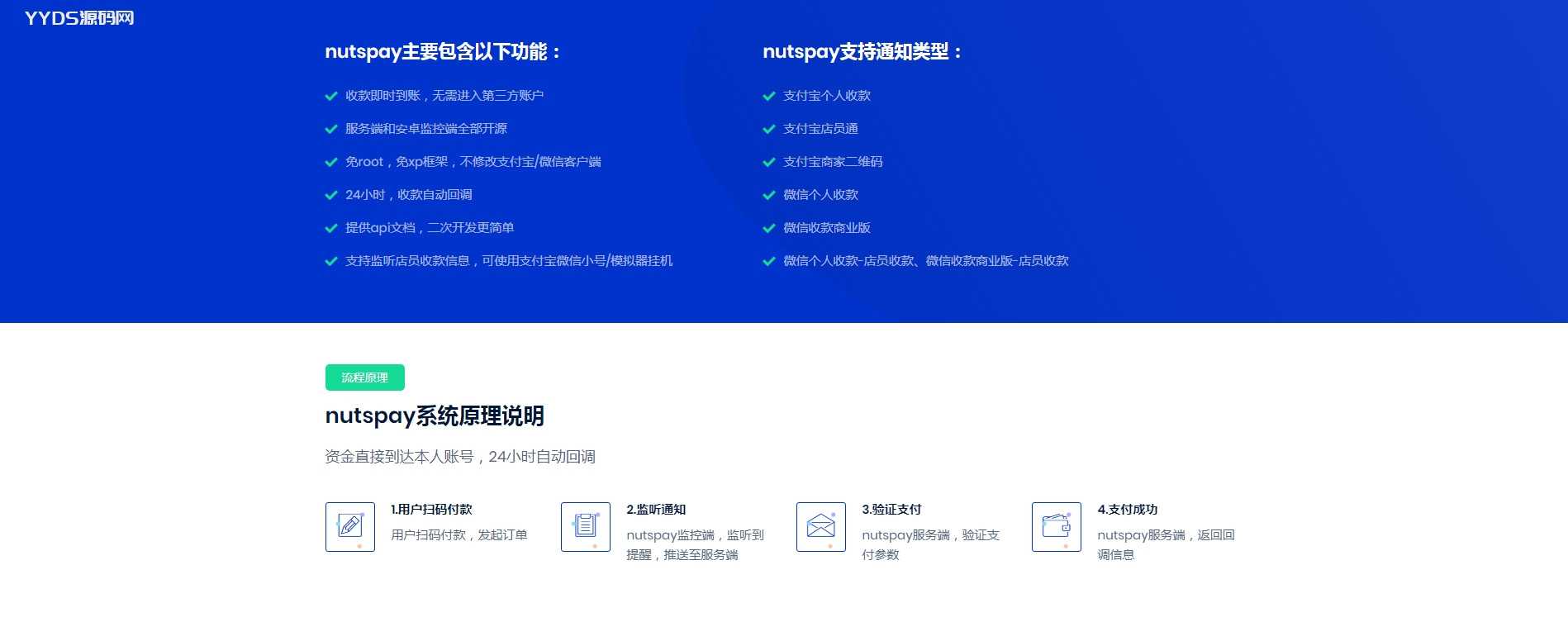 【个码支付系统】Thinkphp开源个码收款支付系统支持免备案免签约