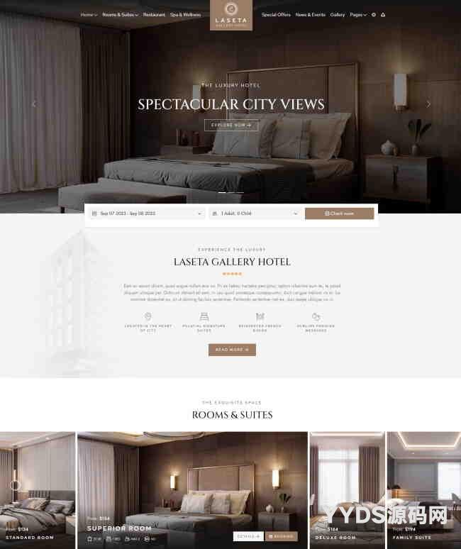 html5豪华酒店预订宣传网站模板