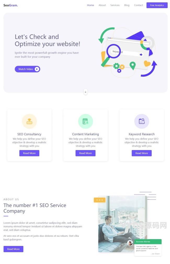 seo网站优化服务企业网站模板