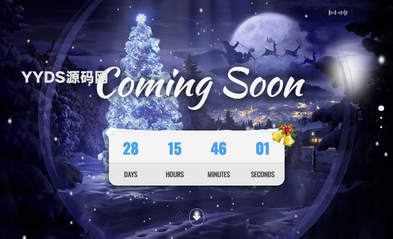 html5带音乐背景的圣诞节倒计时页面代码