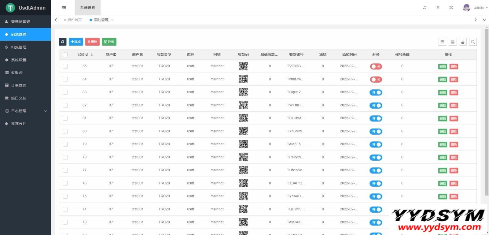 某站卖5000元的USDT跑分源码TRC20协议ERC20协议监听自动回调USDT支付系统源码带三级分销